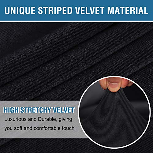 PrimeBeau Real Velvet Plush 3 Piece Stretch Loveseat Covers Couch Covers for 2 Cushions Couch Loveseat Covers