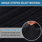 PrimeBeau Real Velvet Plush 3 Piece Stretch Loveseat Covers Couch Covers for 2 Cushions Couch Loveseat Covers