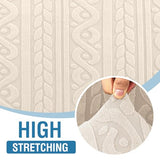 PrimeBeau Spiral Jacquard Couch Covers for 3 Cushion Couch - Set of 5 | Anti-Slip Furniture Protector
