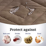 PrimeBeau Reversible Armchair Protector Slipcover Water Resistant Anti-Slip Couch Cover with Elastic Straps, Pets Protection, Stylish Decor, Easy Care