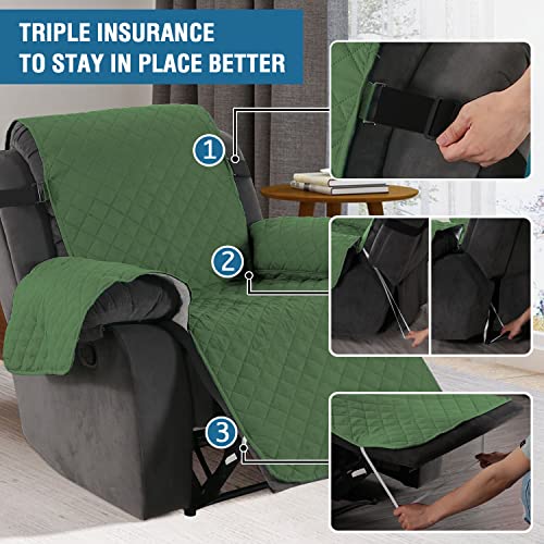 PrimeBeau Reversible Quilted Recliner Covers