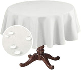 H.Versailtex Linen Textured Table Cloths Premium Solid Tablecloth Spill-Proof Waterproof Table Cover
