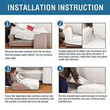 PrimeBeau 4 Pieces Premium Jacquard Sofa Slipcover Set, Sofa and Oversize Sofa