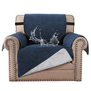 PrimeBeau 100% Waterproof Armchair Protectors Cover for Dogs Pets, Couch Covers Slipcovers Furniture Chair Protector with Non-Slip Strap on Back (Seat Width 21"）