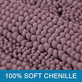 PrimeBeau Luxury Chenille Striped Bath Mats Set | Ultra Thick & Absorbent Non Slip Rugs 20“ x 32"