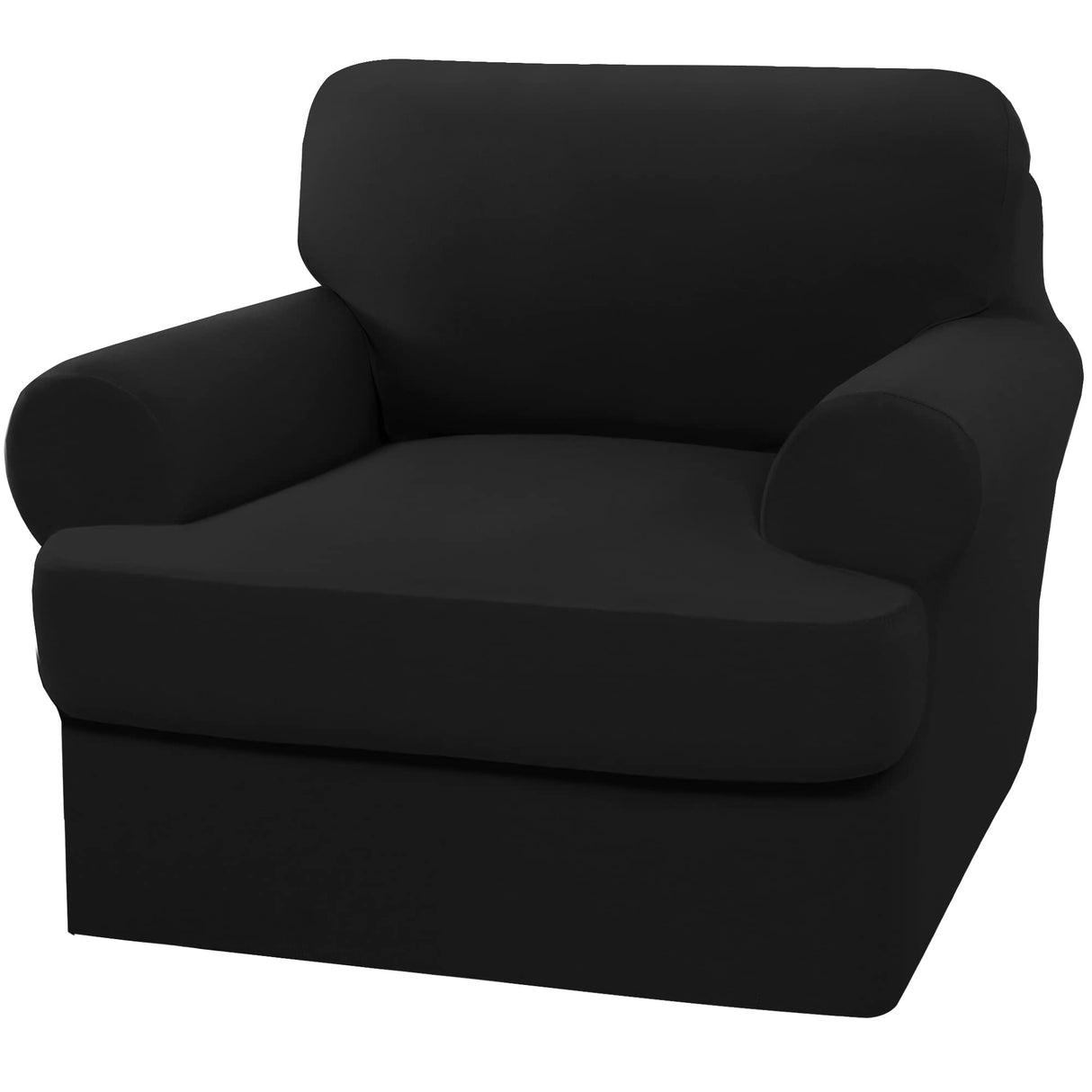 PrimeBeau 2 Pieces T Cushion Sofa Slipcovers Couch Cover for 1 Cushion Couch Non Slip Super Stretch Soft Washable Furniture Protector with 1 Individual T Cushion Cover