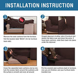 PrimeBeau Thicker Jacquard Fabric 3 Pieces Loveseat & Oversize Loveseat Covers for 2 Cushion Sofa Couch Slipcovers (Base Cover Plus 2 Seat Cushion Covers)