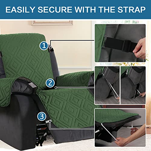 PrimeBeau New Diamond Quilted Recliner Covers Water Resistant  Protector