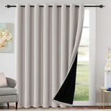 H.Versailtex Blackout Curtains for Bedroom with Black Liner 1 Panel