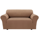 PrimeBeau 2023 Version Loveseat Cover 1-Piece Stretch Couch Covers for 2 Cushion Couch Sofa Cover Spandex Non Slip Soft Form Fit Furniture Protector with Elastic Bottom