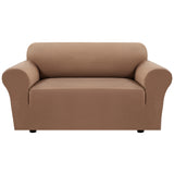 PrimeBeau 2023 Version Loveseat Cover 1-Piece Stretch Couch Covers for 2 Cushion Couch Sofa Cover Spandex Non Slip Soft Form Fit Furniture Protector with Elastic Bottom