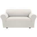 PrimeBeau 2023 Version Loveseat Cover 1-Piece Stretch Couch Covers for 2 Cushion Couch Sofa Cover Spandex Non Slip Soft Form Fit Furniture Protector with Elastic Bottom