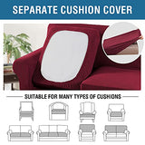 PrimeBeau Thicker Jacquard Fabric 3 Pieces Loveseat & Oversize Loveseat Covers for 2 Cushion Sofa Couch Slipcovers (Base Cover Plus 2 Seat Cushion Covers)