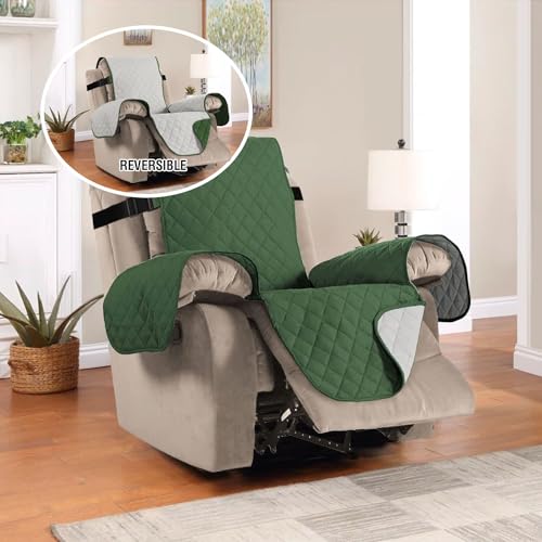 PrimeBeau Reversible Quilted Recliner Covers