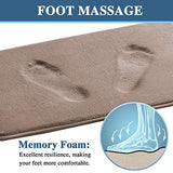 PrimeBeau Luxurious Memory Foam Bath Mat, Flannel Velvety Bath Mat Luxury Extra Soft and Absorbent Non Slip Rugs(Set of 2)