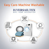 H.VERSAILTEX Reversible Quilted Recliner Covers Recliner Chair Cover Water Resistant Furniture Protector Washable Couch Cover with Elastic Straps for Kids, Pets (Oversized Recliner, Cameo Blue/Beige)
