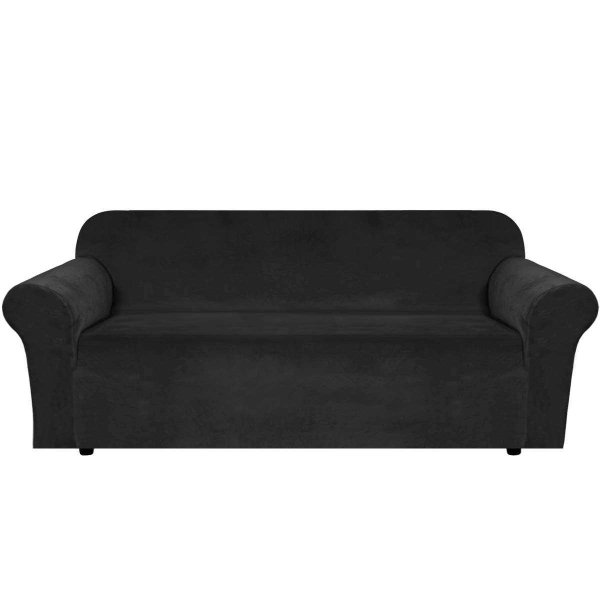 PrimeBeau Stretch Velvet Sofa Covers Large Couch Covers Sofa Slipcovers Furniture Protector Soft with Non Slip Elastic Bottom, Feature Thick Comfy Rich Velour