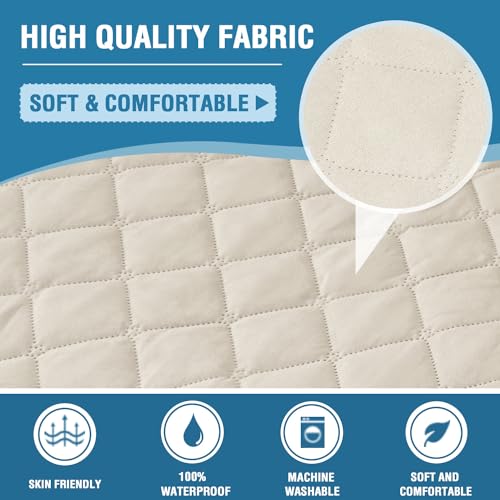 PrimeBeau 100% Waterproof Sectional Couch Covers 2-Piece Couch Cover L Shape Sofa Covers Washable for Dogs Non Slip (Loveseat）