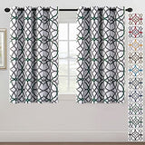 PrimeBeau GEO Pattern Blackout Curtains 2 Panels Set