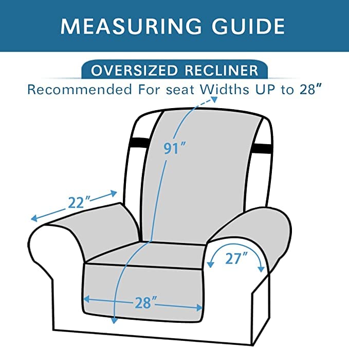 PrimeBeau New Diamond Quilted Recliner Covers Water Resistant  Protector