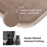 PrimeBeau Luxurious Memory Foam Bath Mat, Flannel Velvety Bath Mat Luxury Extra Soft and Absorbent Non Slip Rugs(Set of 2)