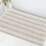 PrimeBeau Luxury Chenille Striped Bath Mats Set | Ultra Thick & Absorbent Non Slip Rugs 24“ x 36"