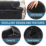 PrimeBeau Real Velvet Plush 4 Piece Stretch Sofa Covers Couch Covers for 3 Cushions Couch Sofa Covers