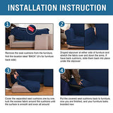 PrimeBeau 4 Pieces Premium Jacquard Sofa Slipcover Set, Sofa and Oversize Sofa