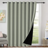 H.Versailtex Blackout Curtains for Bedroom with Black Liner 1 Panel