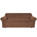 H.Versailtex 1 Piece Stretch Velvet Sofa Covers for Cushion Couch Covers with Non Slip Elastic Bottom