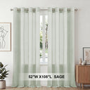 H.Versailtex 2 Panels Natural Linen Blended Semi-Sheer Curtains Privacy Assured with Nickel Grommet