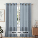 H.Versailtex 2 Panels Natural Linen Blended Semi-Sheer Curtains Privacy Assured with Nickel Grommet