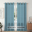 H.Versailtex 2 Panels Natural Linen Blended Semi-Sheer Curtains Privacy Assured with Nickel Grommet