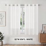 H.Versailtex 2 Panels Natural Linen Blended Semi-Sheer Curtains Privacy Assured with Nickel Grommet