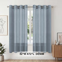 H.Versailtex 2 Panels Natural Linen Blended Semi-Sheer Curtains Privacy Assured with Nickel Grommet