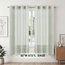H.Versailtex 2 Panels Natural Linen Blended Semi-Sheer Curtains Privacy Assured with Nickel Grommet