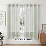 H.Versailtex 2 Panels Natural Linen Blended Semi-Sheer Curtains Privacy Assured with Nickel Grommet