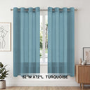 H.Versailtex 2 Panels Natural Linen Blended Semi-Sheer Curtains Privacy Assured with Nickel Grommet