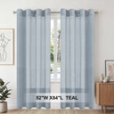 H.Versailtex 2 Panels Natural Linen Blended Semi-Sheer Curtains Privacy Assured with Nickel Grommet