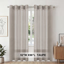 H.Versailtex 2 Panels Natural Linen Blended Semi-Sheer Curtains Privacy Assured with Nickel Grommet