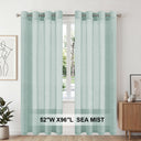 H.Versailtex 2 Panels Natural Linen Blended Semi-Sheer Curtains Privacy Assured with Nickel Grommet