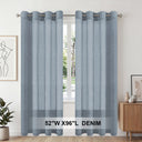 H.Versailtex 2 Panels Natural Linen Blended Semi-Sheer Curtains Privacy Assured with Nickel Grommet