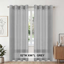 H.Versailtex 2 Panels Natural Linen Blended Semi-Sheer Curtains Privacy Assured with Nickel Grommet