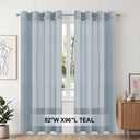 H.Versailtex 2 Panels Natural Linen Blended Semi-Sheer Curtains Privacy Assured with Nickel Grommet