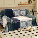 Premier Bohemian Cotton Sofa Cover Washable Throw Cover in Hippie-inspired Chenille Jacquard Fabric (71'' x 118'')