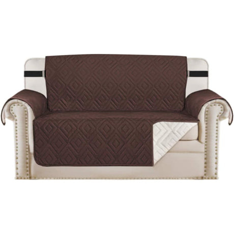 H.Versailtex Reversible Furniture Protector Anti-Slip Water Resistant 2" Elastic Straps Couch Covers
