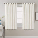 H.Versailtex Natural Linen Tab Top Curtains Semi Sheer Curtains