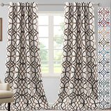 PrimeBeau GEO Pattern Blackout Curtains 2 Panels Set