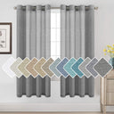 H.Versailtex 2 Panels Natural Linen Blended Semi-Sheer Curtains Privacy Assured with Nickel Grommet