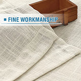 PrimeBeau Natural Linen Blended Grommet Curtains 2 Panel Sets